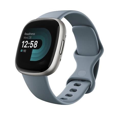 Fitbit Versa 4 Fitness Smartwatch Waterfall Blue Platinum