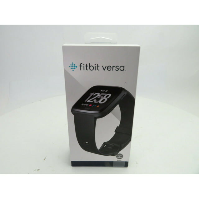Fitbit Versa - Gunmetal - smart watch with band - black - Bluetooth