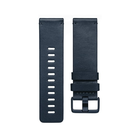 Leather Large Band for Fitbit Versa - Midnight Blue