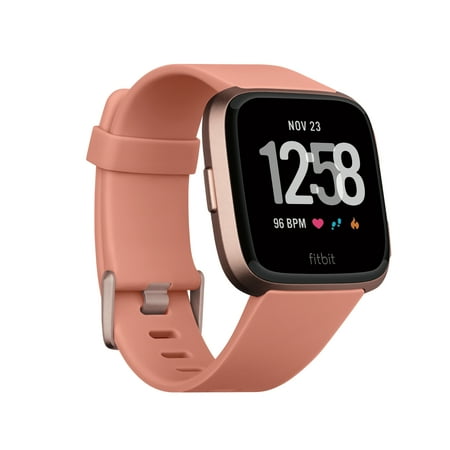 Fitbit Versa Peach Band Rose Gold Aluminum Case