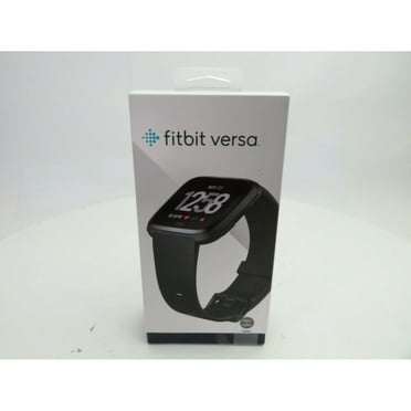 Fitbit Versa Smart Watch, Black/Black Aluminium, One Size (S & L Bands Included)
