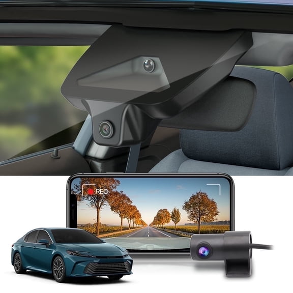 Fitcamx Front 4K+ Rear 1080P Dash Cam for 2024-2026 Toyota Tacoma, OEM Look, 128GB