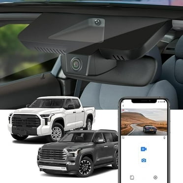 Fitcamx 4K Dash Cam for 2022-2024 Toyota Tundra & Sequoia 2023 2024 Limited SR SR5 TRD Pro Limited Platinum (Gen3), OEM Look, 2160P UHD Video, Built-in WiFi, Loop Recording, G-Sensor, Plug&Play, 64GB