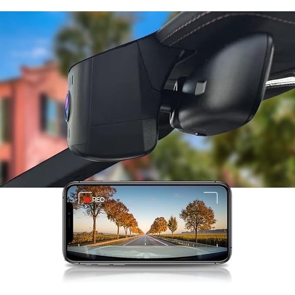 Fitcamx 4K Dash Cam for 2025-2026 Porsche 911 Carrera GTS 4 GTS T S GT3 Touring RS Turbo S (992.5), OEM Factory Look, WiFi & APP, 64GB Card