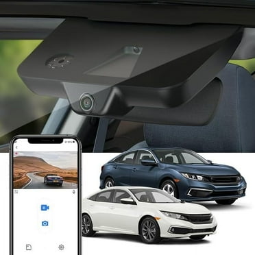 Fitcamx 4K Dash Cam Adapts for Honda Civic 2016 2017 2018 2019 2020 2021 Sport LX EX Touring Si&Insight 2019-2022 (HD2-0211), OEM Look, UHD 2160P Video, WiFi Connect, Loop Recording G-Sensor, 64GB