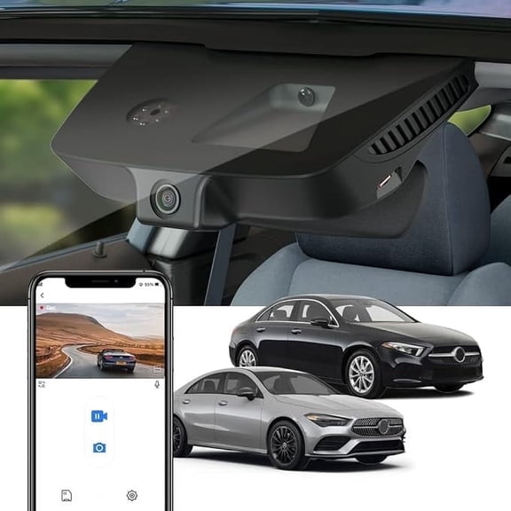 Fitcamx 4K Dash Cam Compatible with Benz A Class A220 2019-2022 W176 W177 & CLA 250 2014-2023 C117 C118 (HD2-6176), OEM Style, 64GB Card
