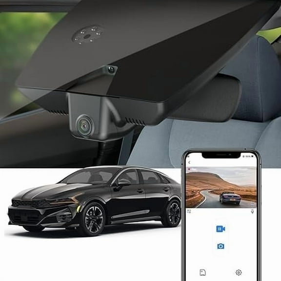 Fitcamx 4K Dash Cam Compatible with Kia K5 2021 2022 2023 GT LX GT-Line EX (L3000), OEM Factory Look, Built-in WiFi &APP, Plug & Play, 64GB Card