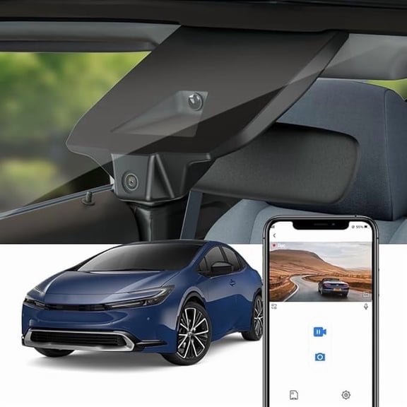 Fitcamx 4K Dash Cam Compatible with Toyota Prius 2023 - 2026 LE XLE Limited (XW60), Integrated OEM Look, Built-in WiFi & APP, Plug & Play, 64GB Card