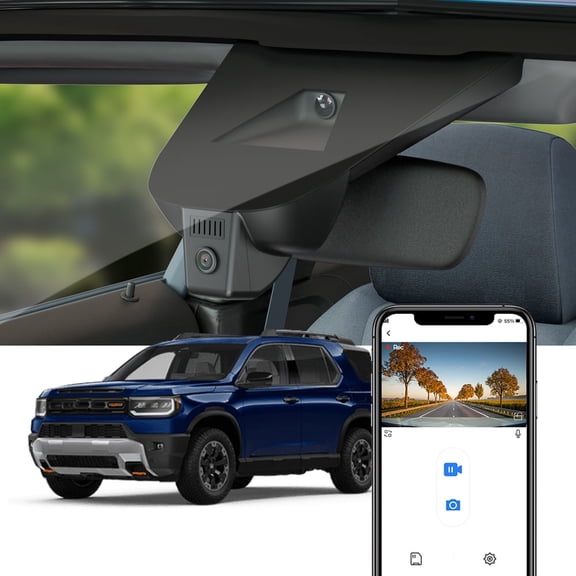 Fitcamx 4K Dash Cam Suitable for 2026 Honda Passport RTL TrailSport Touring Blackout Elite (HD2-D4100), OEM Factory Look, WiFi & APP, Plug & Play, 64GB Card