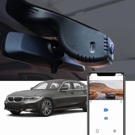 Fitcamx 4K Dash Cam Suitable for BMW 3 4 Series M3 M4 2020-2024 (Model B) 330i 430i Xdrive 330e M340i M440i Coupe, OEM Look, WiFi Connect & APP, 64GB Card