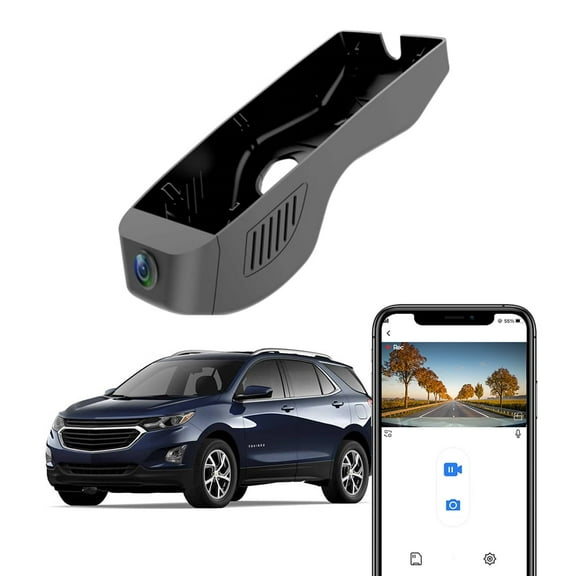 Fitcamx 4K Dash Cam Suitable for Chevy Equinox 2018-2023 (HD2-6043, with 5 Vents) L LS RS LT Premier, Integrated OEM Look, WIFI & APP, Plug & Play, 64GB Card