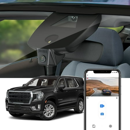 Fitcamx 4K Dash Cam Suitable for GMC Yukon 2021-2025 Denali XL AT4 SLE SLT (HD2-4925), with Auto-Dimming, OEM Look, WiFi & APP, 64GB Card