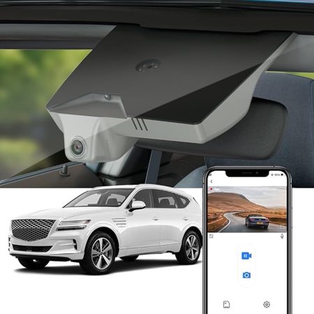 Fitcamx 4K Dash Cam Suitable for Genesis GV80 2021-2025 2.5T 3.5T AWD RWD Advanced (has Auto-Dimming), OEM Style, WiFi & APP, Plug & Play, 64GB Card
