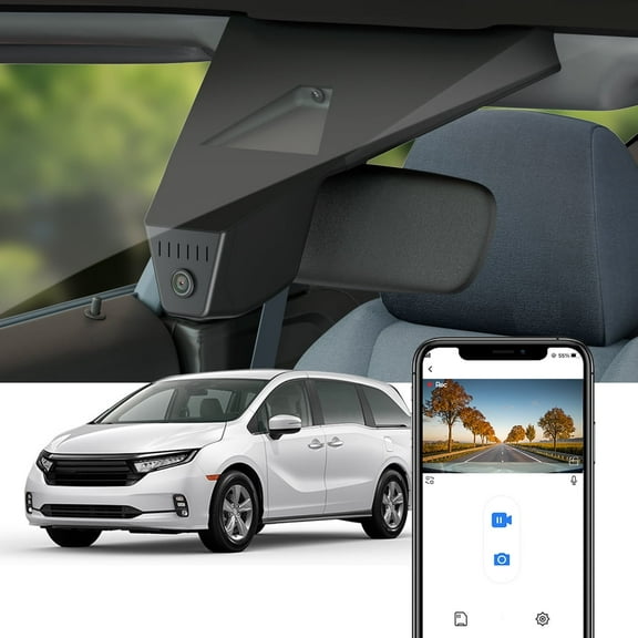 Fitcamx 4K Dash Cam Suitable for Honda Odyssey 2021-2026 EX LX Touring Elite Sport EX-L (Gen6), OEM Look, WiFi & APP, Plug & Play, 64GB Card
