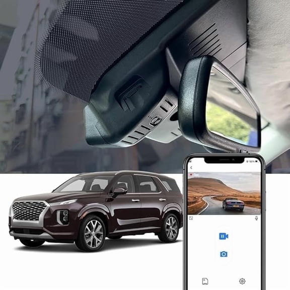 Fitcamx 4K Dash Cam Suitable for Hyundai Palisade 2020 2021 2022 (Part No#S8000) Limited SE SEL Calligraphy, OEM Look, WiFi & APP, 64GB Card