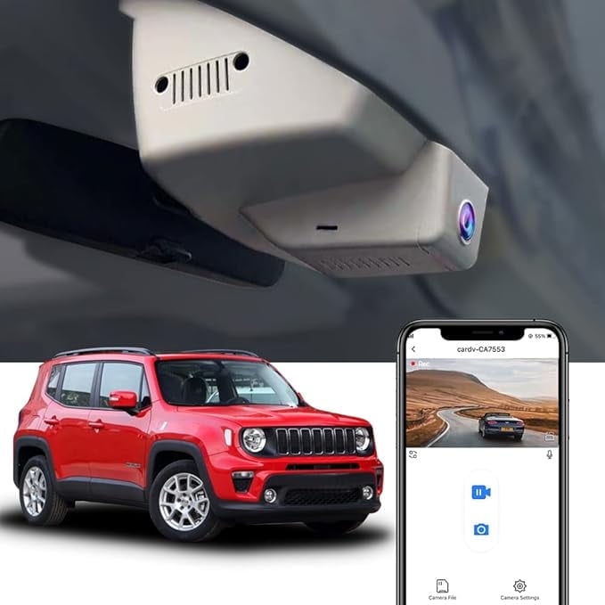 Dash Cam FITCAMX Per Jeep Renegade 2015-2022 - 4K, Stile OEM, WiFi, Con Scheda 64GB - Foto 7