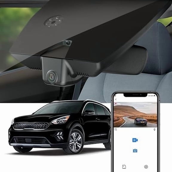 Fitcamx 4K Dash Cam Suitable for Kia NIRO 2017-2022 & NIRO EV 2019-2022 FE Touring EX Premium LX S EX (G5000), OEM Look, WiFi &APP, 64GB Card