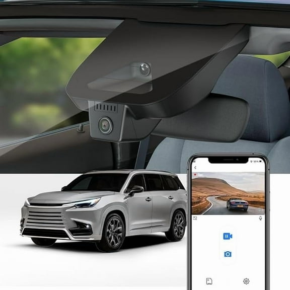 Fitcamx 4K Dash Cam Suitable for Lexus TX 2024 - 2026 TX 350 TX 500h Premium Luxury F Sport, OEM Factory Look, Built-in WiFi & APP, 64GB Card