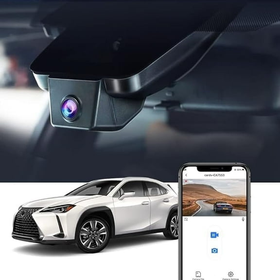 Fitcamx 4K Dash Cam Suitable for Lexus UX 2019-2024 UX200 250 Luxury F Sport, OEM Style, Plug & Play, 64GB Card