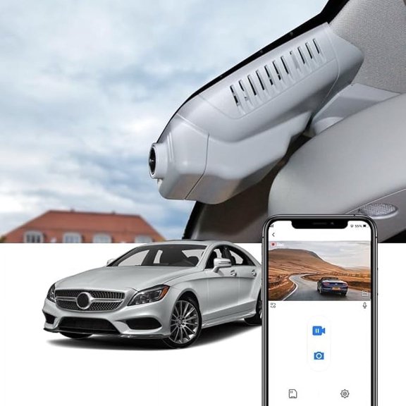 Fitcamx 4K Dash Cam Suitable for Mercedes-Benz CLS 400 550 4MATIC 2012 2013 2014 2015 2016 2017 2018 (HD2-6020), OEM Look, WiFi & APP, 64GB Card