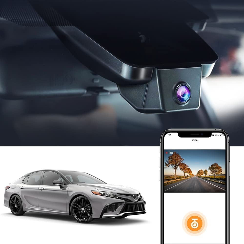 Fitcamx Front 2K Rear 1080P Dash Cam Adapts For Jeep Renegade 2015-2023 Sport Limited Trailhawk Jeepster Latitude (Black/Grey), OEM Look, WiFi & APP, Dual Loop Recording, G-Sensor, Parking Mode, 64GB