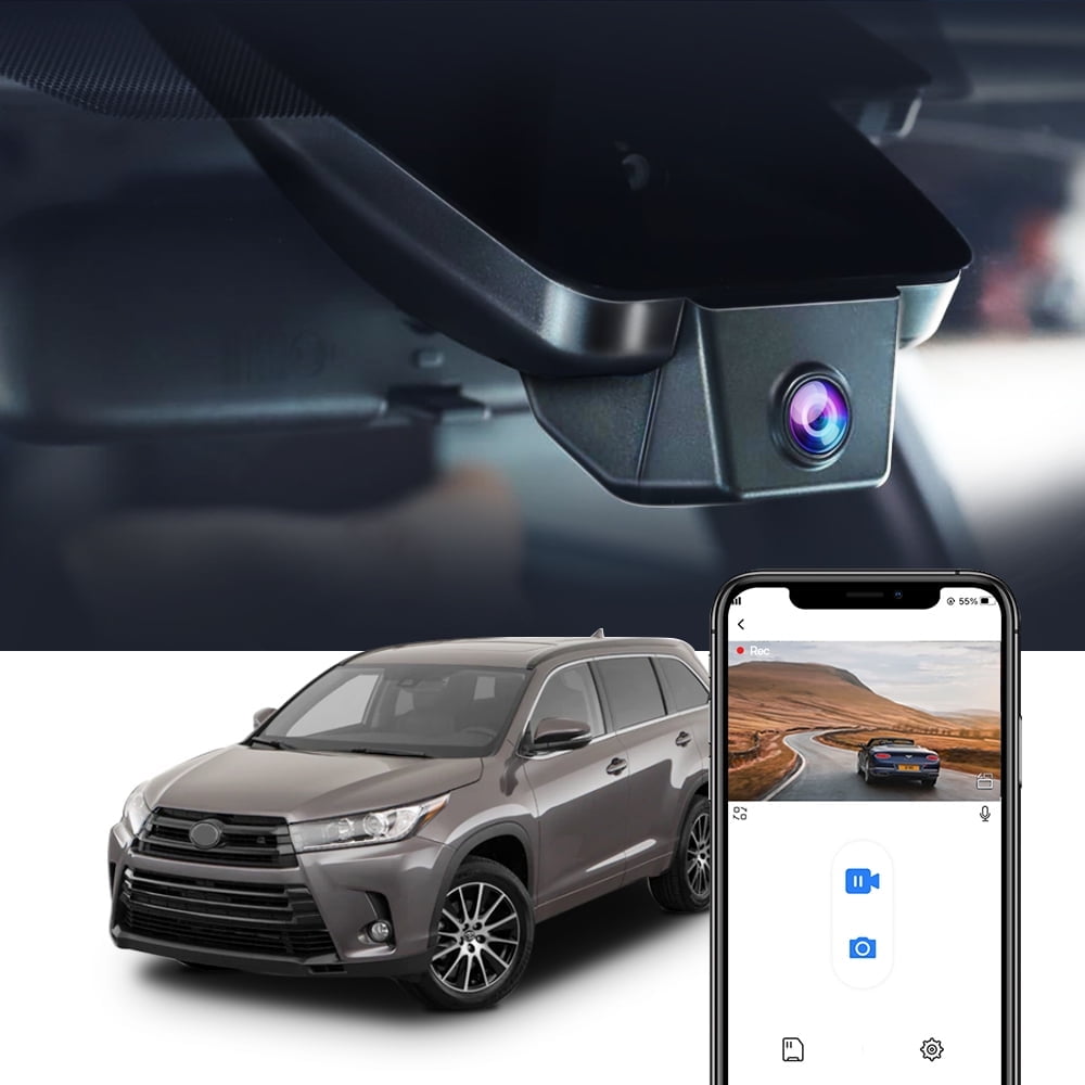 Fitcamx 4K Dash Cam Suitable for Toyota Highlander 2017 2018 2019 LE ...