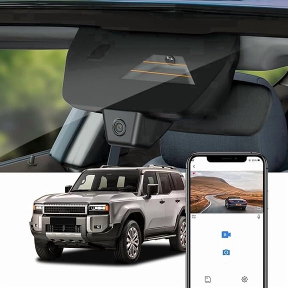 Fitcamx 4K Dash Cam for Toyota Land Cruiser 2024-2027 J250, OEM WiFi, Plug & Play, Night Vision, Loop Recording, G-Sensor, 64GB