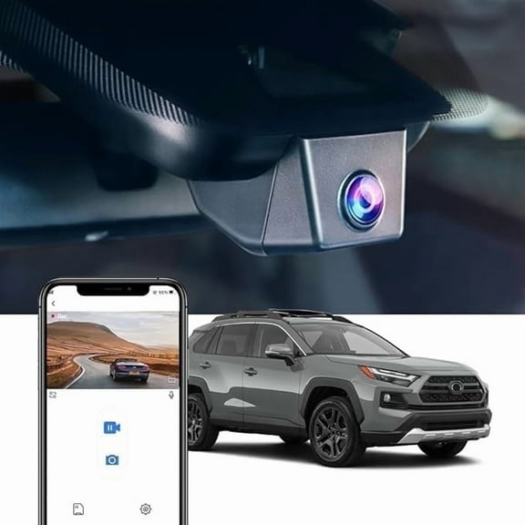 FITCAMX 4K Dash Cam for Toyota RAV4 2022-2025, UHD 2160P, WiFi, Loop Recording, G-Sensor, Plug & Play, 64GB