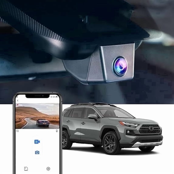 Fitcamx 4K Dash Cam for 2022-2025 RAV4 (Has Vent Hole), OEM Look WiFi, Plug & Play, Night Vision, G-Sensor, Loop Recording, 64GB