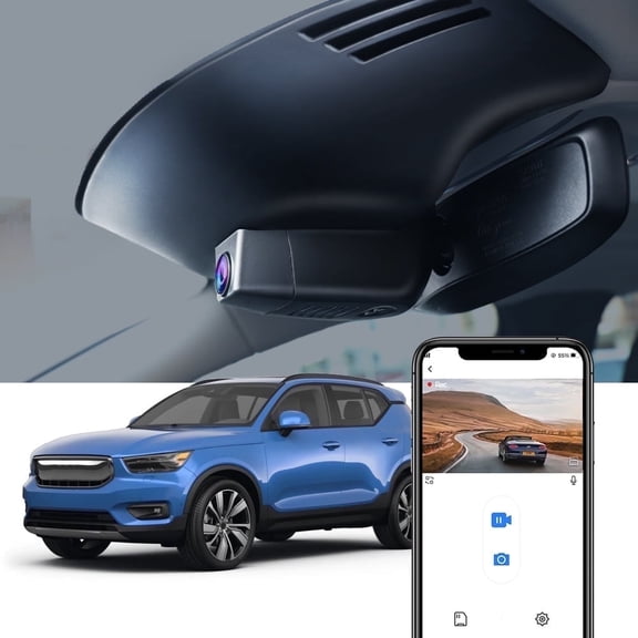 Fitcamx 4K Dash Cam Suitable for Volvo XC40 & XC40 Recharge B4 B5 T4 T5 P8 (Model B) 2021-2026, Integrated OEM Style, Built-in WiFi & APP, Plug & Play, 64GB Card