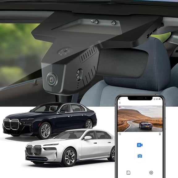 Fitcamx 4K Dash Cam Suitable for BMW 7 Series & i7 2023-2026 740i 760i 750e Plug-in Hybrid Xdrive60 M70 (HD2-3828), 64GB Card