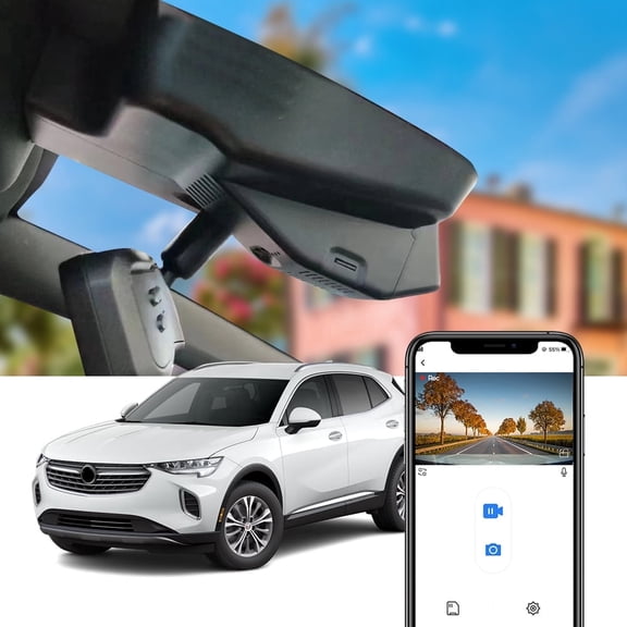 Fitcamx 4K Dash Cam Suitable for Buick Envision 2021 2022 2023 (HD2-6287), Integrated OEM Look, Easy to Install, 64GB Card