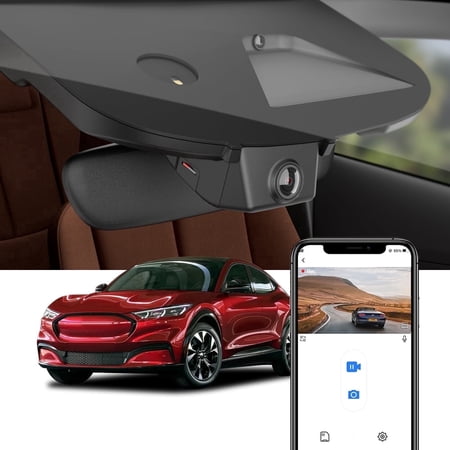 Fitcamx 4K Dash Cam for Ford Mustang Mach-E 2021-2025, OEM Plug & Play WiFi, Night Vision, Loop Recording, G-Sensor, 64GB