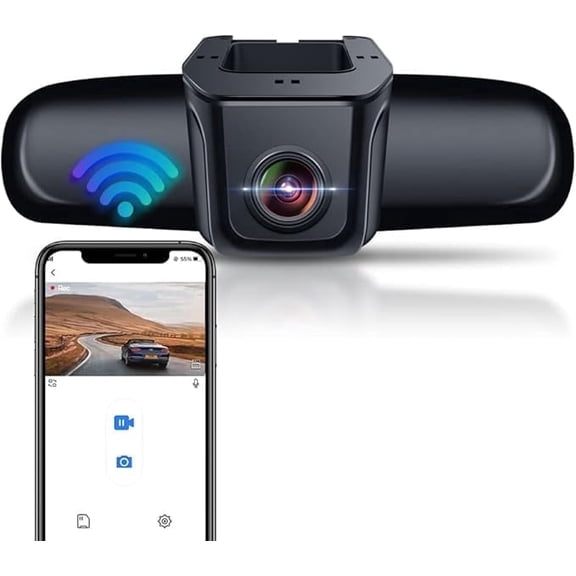 Fitcamx 4K Dash Cam Suitable for Honda 2011-2024 Vehicle Models (Rectangle Dome Light), OEM Factory Style, Built-in WiFi & APP, 64GB Card