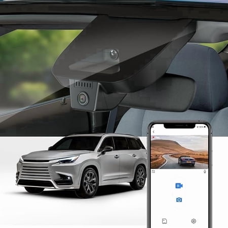 Fitcamx 4K Dash Cam for Lexus TX 2024 2025 2026, OEM Factory Look, 64GB Card