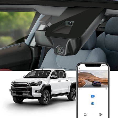 Fitcamx 4K Dash Cam Suitable for Toyota Hilux Fortuner 2020-2026, OEM Look, Plug & Play, 64GB