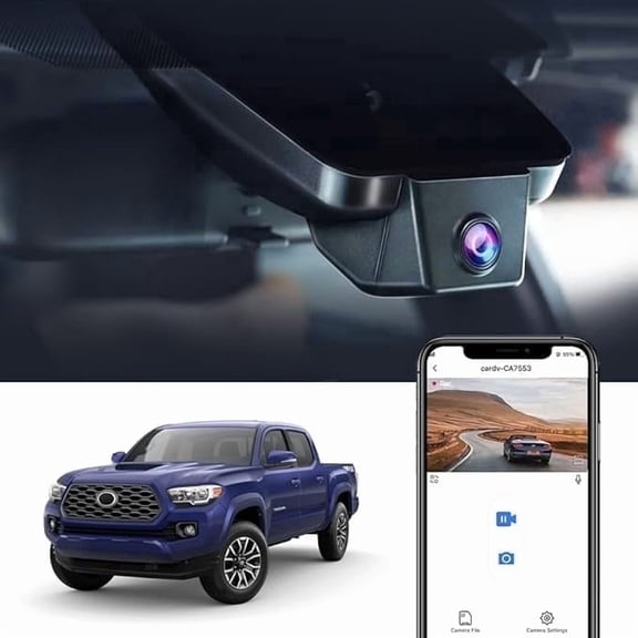 Fitcamx 4K Dash Cam for Toyota Tacoma 2018-2023, OEM Look WiFi, Night Vision, Loop Recording, G-Sensor, 64GB