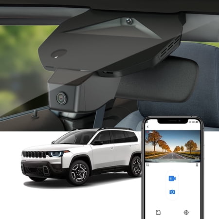 Fitcamx 4K Dash Cam for 2026 Jeep Cherokee 2026 & Grand Cherokee L (HD2-D9200), OEM Factory Look, Plug & Play, 64GB Card