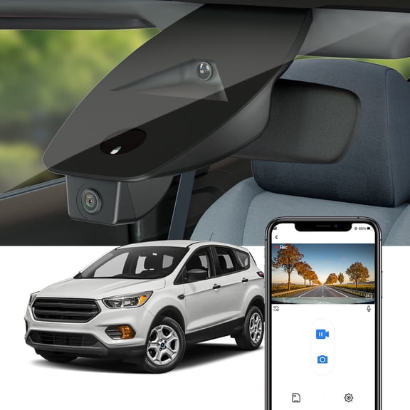 Fitcamx 4K Dash Cam for Ford Escape 2017-2019,HD2-D1220, OEM Look, Plug & Play,64GB Card