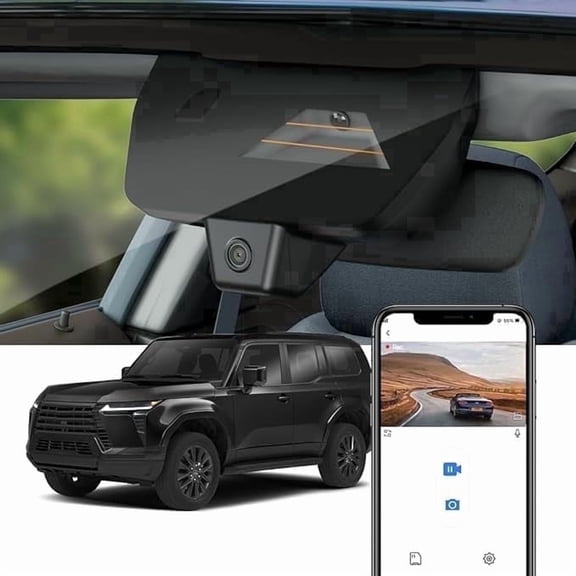 Fitcamx 4K Dash Cam for Lexus GX 550 2024-2027 (Gen3/J250), OEM Look WiFi, Plug & Play, Night Vision, Loop Recording, G-Sensor, 64GB