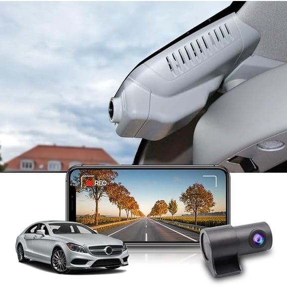 Fitcamx 4K Dual Dash Cam for 2012-2018 Mercedes-Benz CLS 400 550 4MATIC (HD2-6097), OEM Style, Front 2160P+Rear 1080P Video, 128GB Card