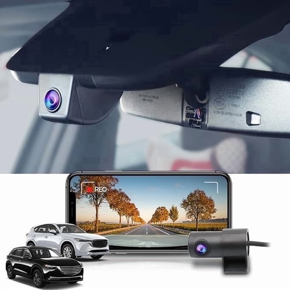 Fitcamx 4K Front & 1080P Rear Dash Cam for Mazda CX-5 2017-2025 (Sunroof), OEM WiFi, Night Vision, Parking Mode, 128GB