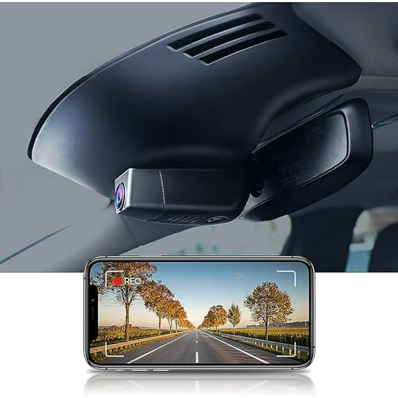 Fitcamx Dash Cam Compatible with Volvo XC60 2014 2015 2016 2017 T5 T6 Gen 1 Facelift (Model A), Integrated OEM Style, UHD 4K Video WiFi, Collision Detection, Loop Recording, Plug&Play, with 64GB Card