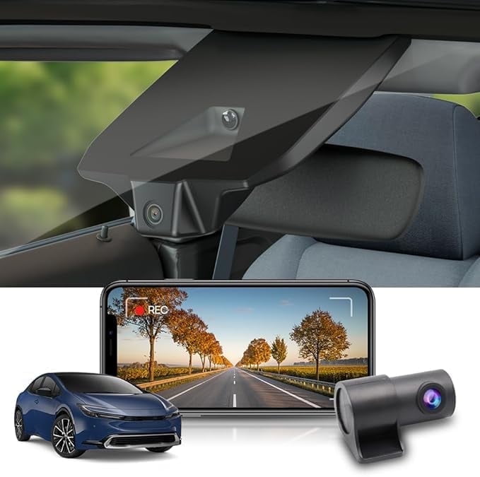 Fitcamx Dual 2160P+Rear 1080P Dash Cam for 2023-2025 Toyota Prius LE ...