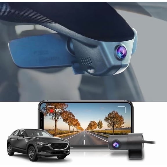 Fitcamx Front 2160P+Rear 1080P Dash Cam for 2024-2026 Mazda CX-30 (No Sunroof, Connect to Fuse Box) Turbo Premium 2.5S Select Carbon Edition Preferred HD2-6607, 128GB