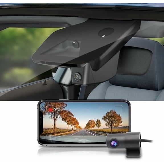 Fitcamx Front 4K+Rear 1080P Dash Cam for 2025 2026 RAM 1500 (HD2-D4120) Tradesman HFE Big Horn Lone Star, OEM Look, WiFi & APP, 128GB Card