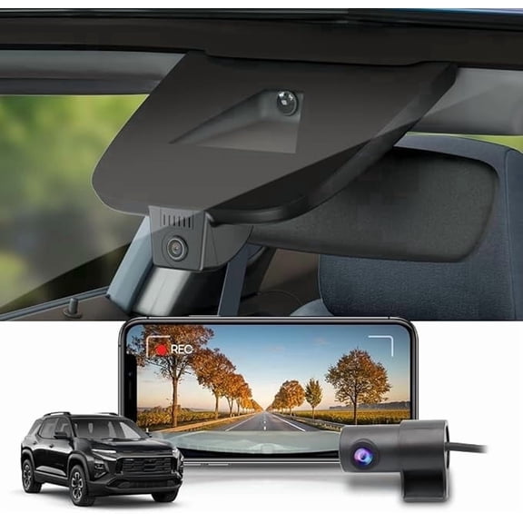 Fitcamx Front 4K+Rear 1080P Dash Cam Adapts for Chevy Equinox 2024 2025 2026 (HD2-D2000) & Equinox EV LT RS LS Activ Premier, OEM Look, WiFi & APP, 128GB Card