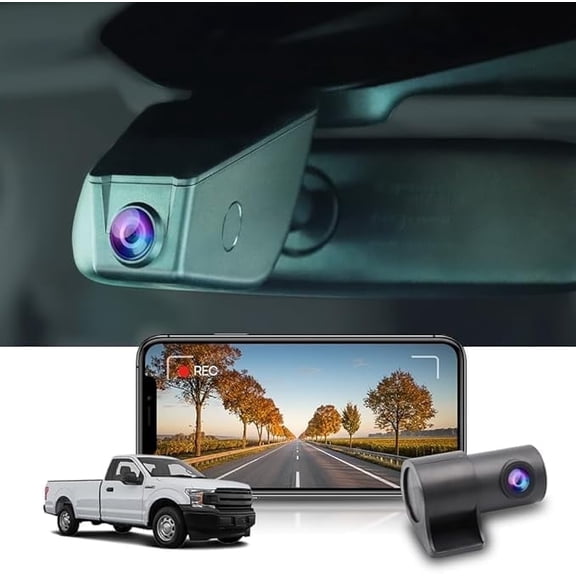 Fitcamx Front 4K+Rear 1080P Dash Cam Adapts for Ford F150 2013-2020 Limited XL XLT Lariat Platinum Raptor King Ranch Tremor (Has 3M Tape), OEM Look, WiFi & APP, 128GB