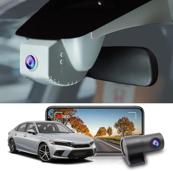 Fitcamx 4K+1080P Dash Cam For Cadillac Lyriq 2023-2026 - OEM Integrated, Dual Channel, WiFi, G-Sensor, Includes 128GB Card