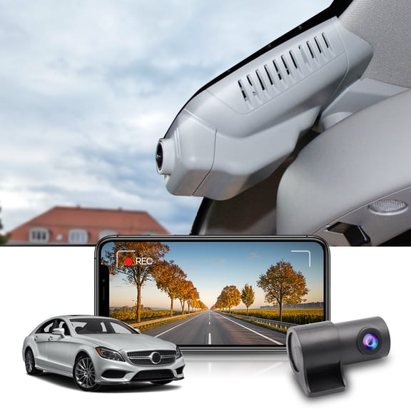 Fitcamx Front 4K+Rear 1080P Dash Cam Adapts for Mercedes-Benz CLS 2012-2018 (HD2-D1400) 400 550 4MATIC, OEM Look, Dual HD Video, WiFi & APP, Easy to Set, 128GB Card